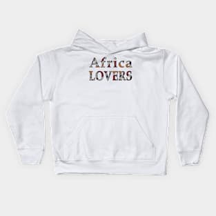 Africa Lovers in wax fabric Kids Hoodie